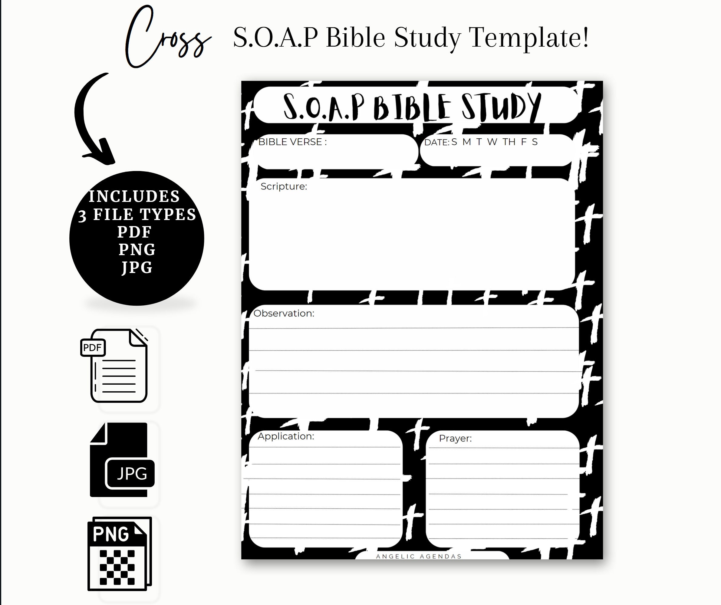 Digital S.o.a.p Bible Study Template | Printable PDF, PNG, JPG ...
