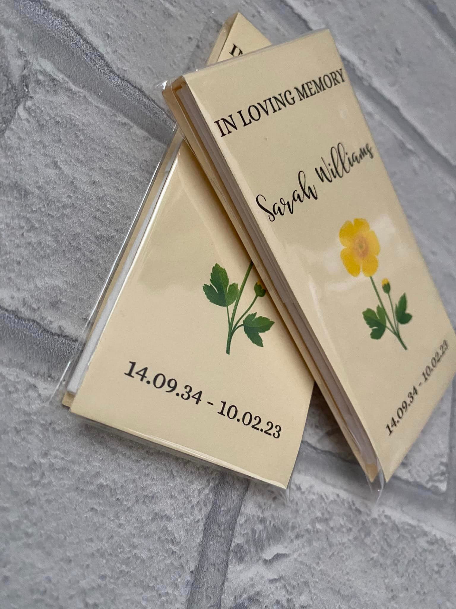 Funeral Favors Funeral Tissues Favours Individually Wrapped Etsy