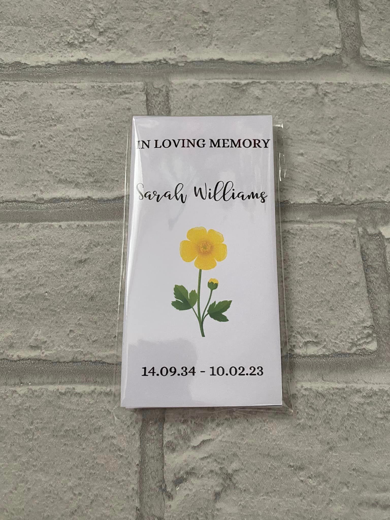 Funeral Favors Funeral Tissues Favours Individually Wrapped Etsy