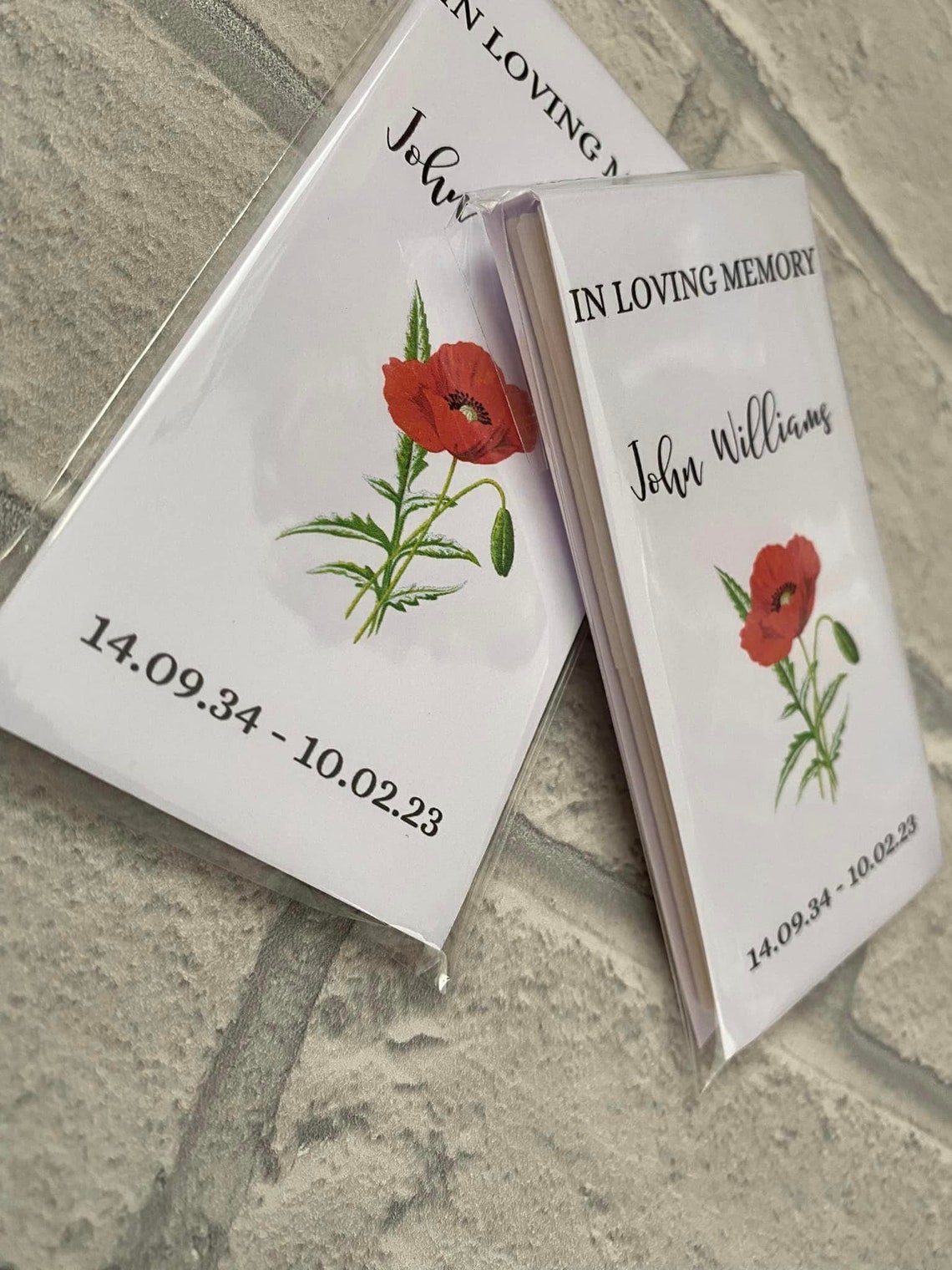 Funeral Favors Funeral Tissues Favours Individually Wrapped Etsy UK