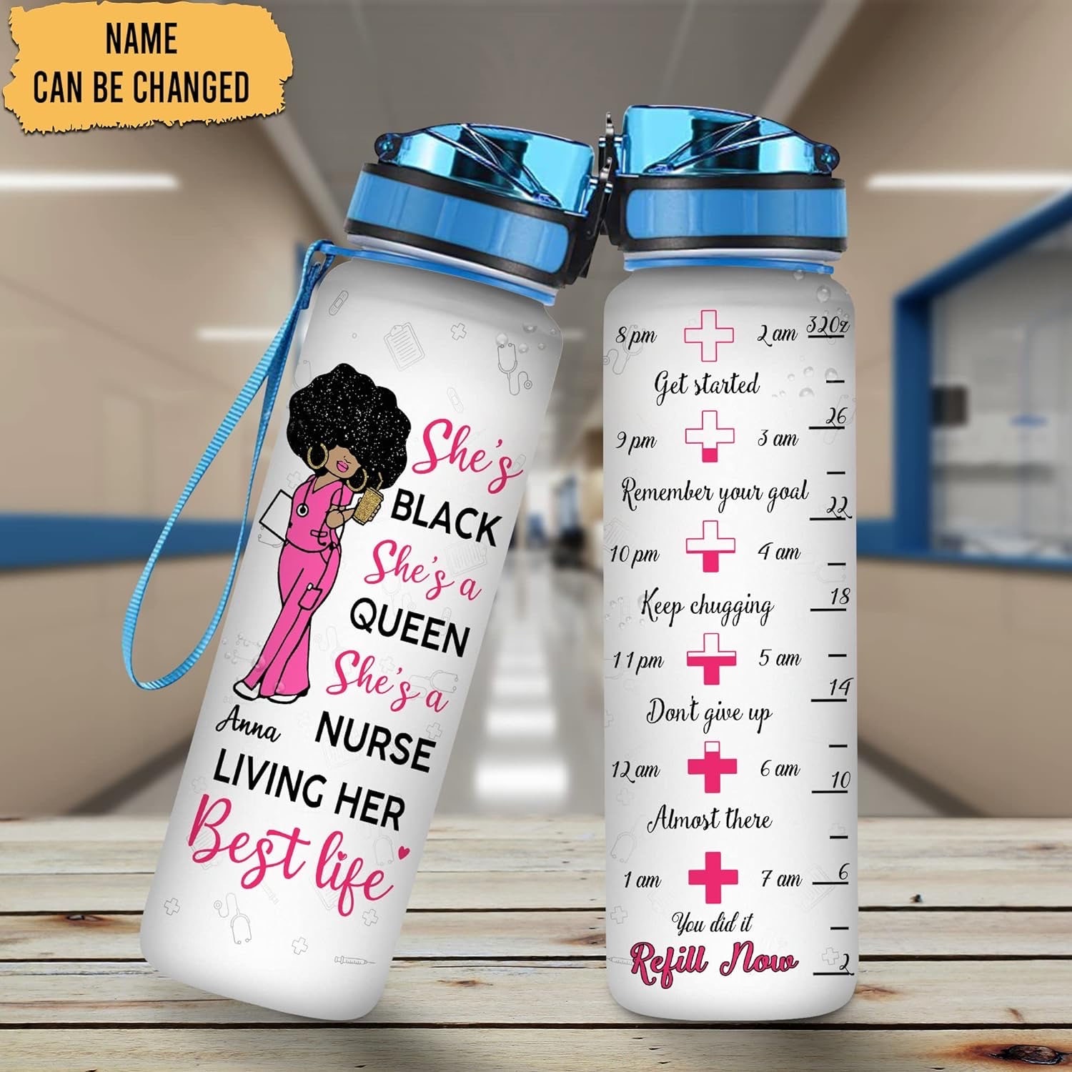 Legend/Nurse/Wife/Mom Since - Personalized Water Tracker Bottle - Gift -  GoDuckee