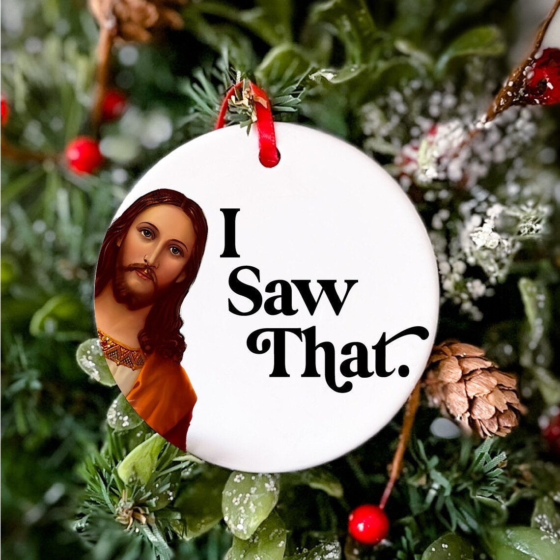Jesus I Saw That Christmas Ornament, Nativity Christmas Ornament in ...