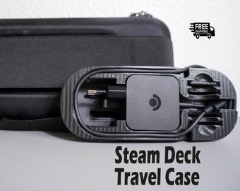 Steam Deck Essential Kit: Portable Case Insert | On-The-Go Stand | Charging Cable Holder - Compatible with OLED & LCD Models!