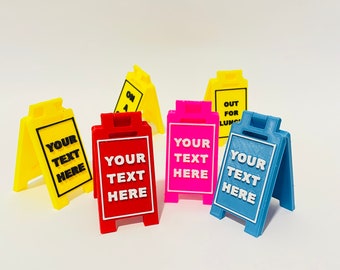 Personalize Your Mini Floor Sign - Choose Colors & Text - 3D Printed - Personalized Gift