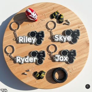 Porte-clés motocross personnalisé | Étiquette personnalisée pour moto tout-terrain | Cadeau motard | Étiquette de sac MX