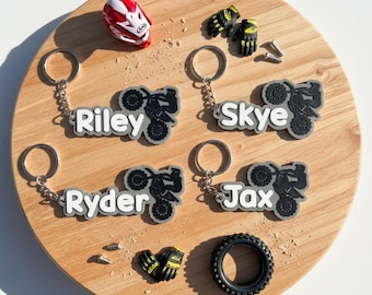 Personalized Motocross Keychain | Custom Dirt Bike Name Tag | Rider Gift | MX Bag Tag