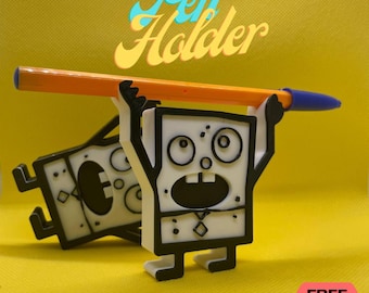 DoodleBob  Pencil Holder – Funny Cartoon 3D Printed Desk Organizer