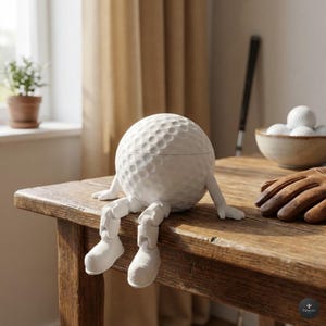 Gegliederte Golfball-Figur - 3D gedruckte Schreibtisch- & Regaldekoration