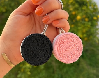 Llavero de galleta personalizado / Llavero con nombre impreso en 3D