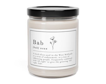 Soy Wax Scented Candle | Gift for Her | Funny Candle | Gift for Best friend | British Slang | Decorative Candle Bab | Definition