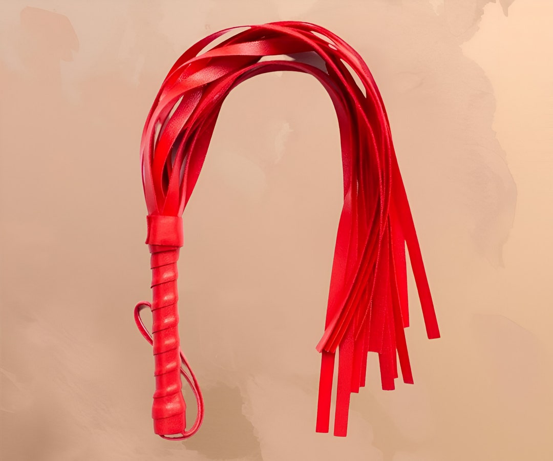 Leather Whip Flogger Bdsm Furniture Whip Sex Play Braided Etsy