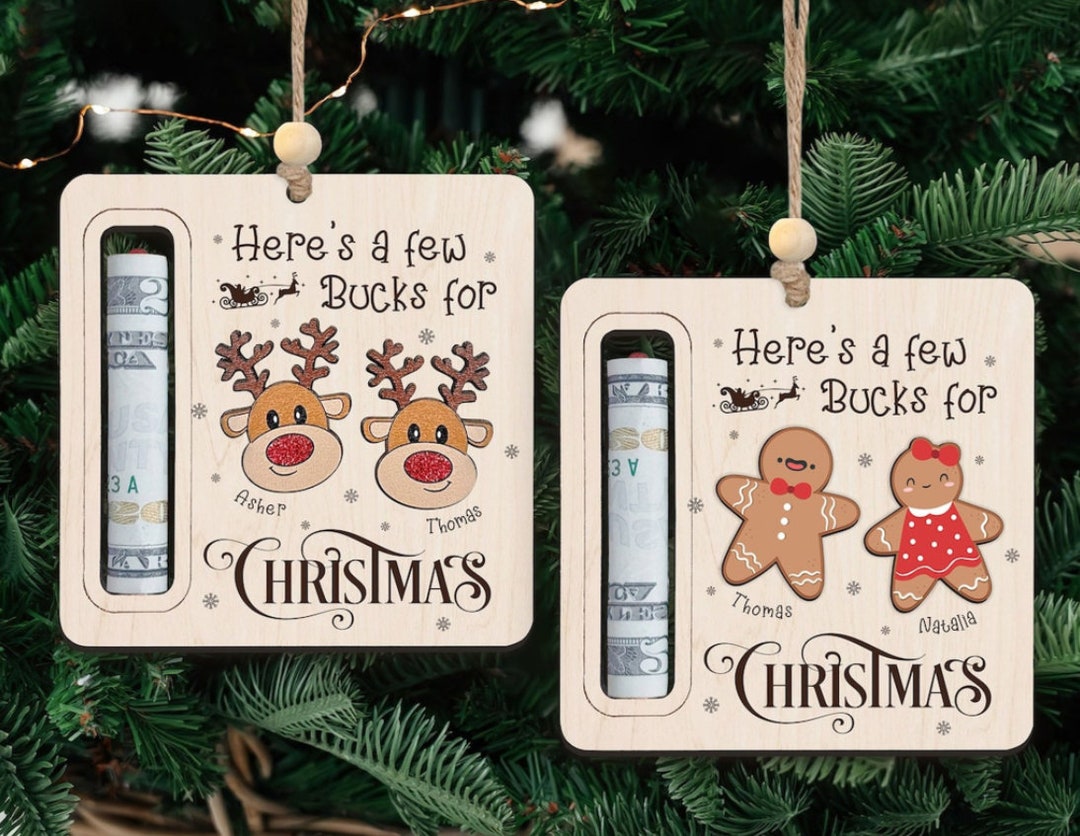 Money Holder Christmas Ornament Heres A Few Bucks for Etsy