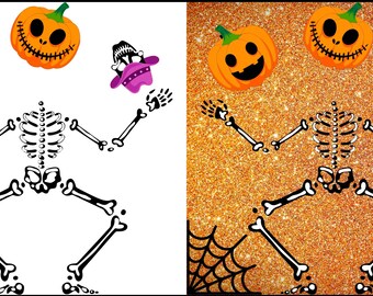 Skeleton Halloween Png | Tumbler Png | Skeleton Png  | T-Shirt Spooky Png | Halloween Png | Shirt Design Png | Sublimation Png Design | x2