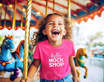 3001y Mockup | BC 3001y Berry | Bella Canvas 3001y Mockup | Youth Shirt Mock Up | Bella 3001y Mockup | Summer Mockup Kids | 3001y Berry