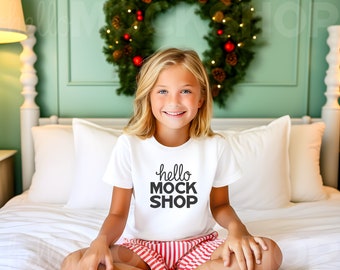 3001y Christmas | 3001y Mockup | 3001y White Christmas Mockup | 3001y Tshirt Mockup | Christmas Mockup Kids | 3001y Model Mockup