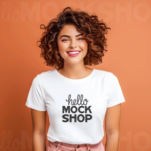 BC 3001 Mockup White | Bella Canvas 3001 Mockup | BC3001 Mock up | T Shirt Mock Up | White Shirt Mock Up | 3001 White | Minimalist Mock Up