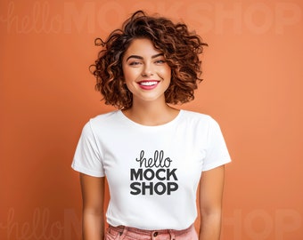 BC 3001 Mockup White | Bella Canvas 3001 Mockup | BC3001 Mock up | T Shirt Mock Up | White Shirt Mock Up | 3001 White | Minimalist Mock Up