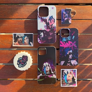 Arcane Phone Case, Arcane Merch,Arcane Set,Arcane Jinx,Jinx,Arcane Stickers,Jinx Arcane,Jinx Phone Case,Jinx Merch,Arcane League Of Legends