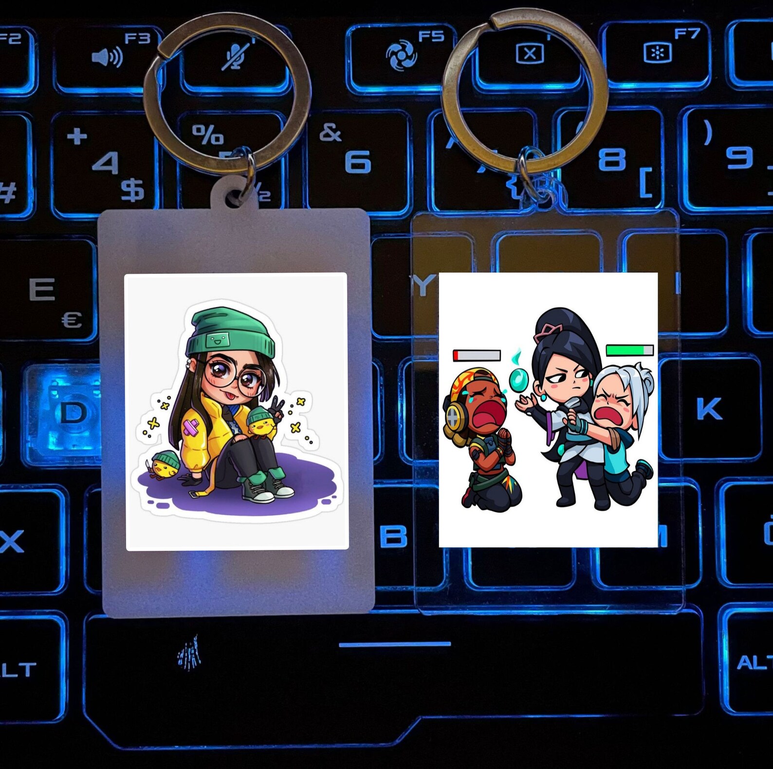 Valorant Keychain Valorant Sage Valorant Raze Valorant Etsy