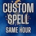 see more listings in the Spells section