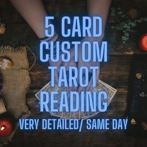 MÊME JOUR - Tarot très détaillé - Tarot à 5 cartes - Lecture psychique - Demandez ce que vous voulez - Livraison rapide