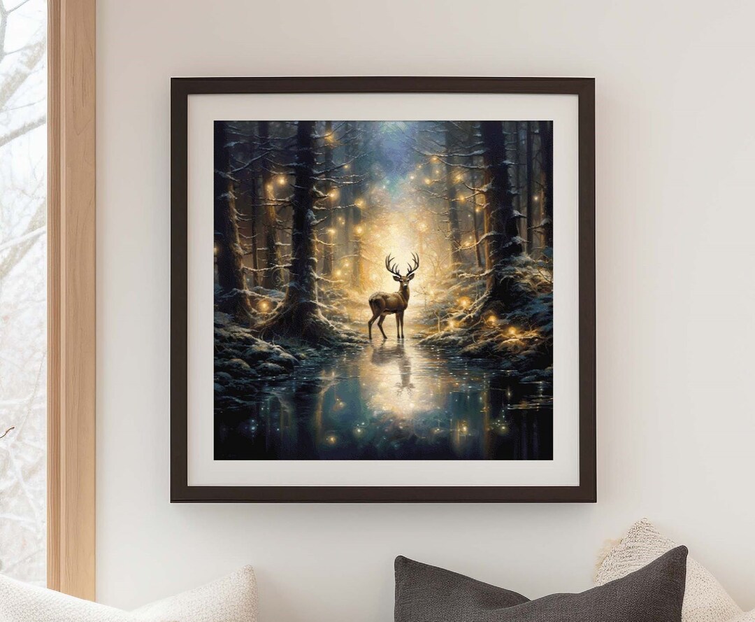 Deer in Magical Forest Counted Cross Stitch Pattern Instant PDF ...