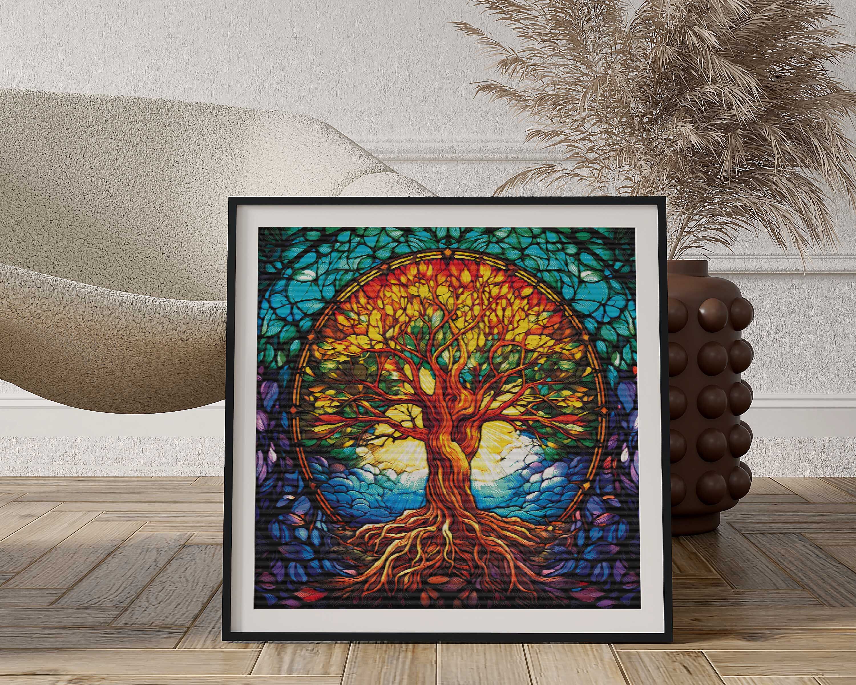 Stained Glass Tree of Life Two Cross Stitch Pattern Instant PDF ...