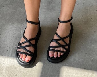 leather sandals, black sandals, womens sandals, barefoot sandals, fisherman sandals, greek sandals, huarache sandals