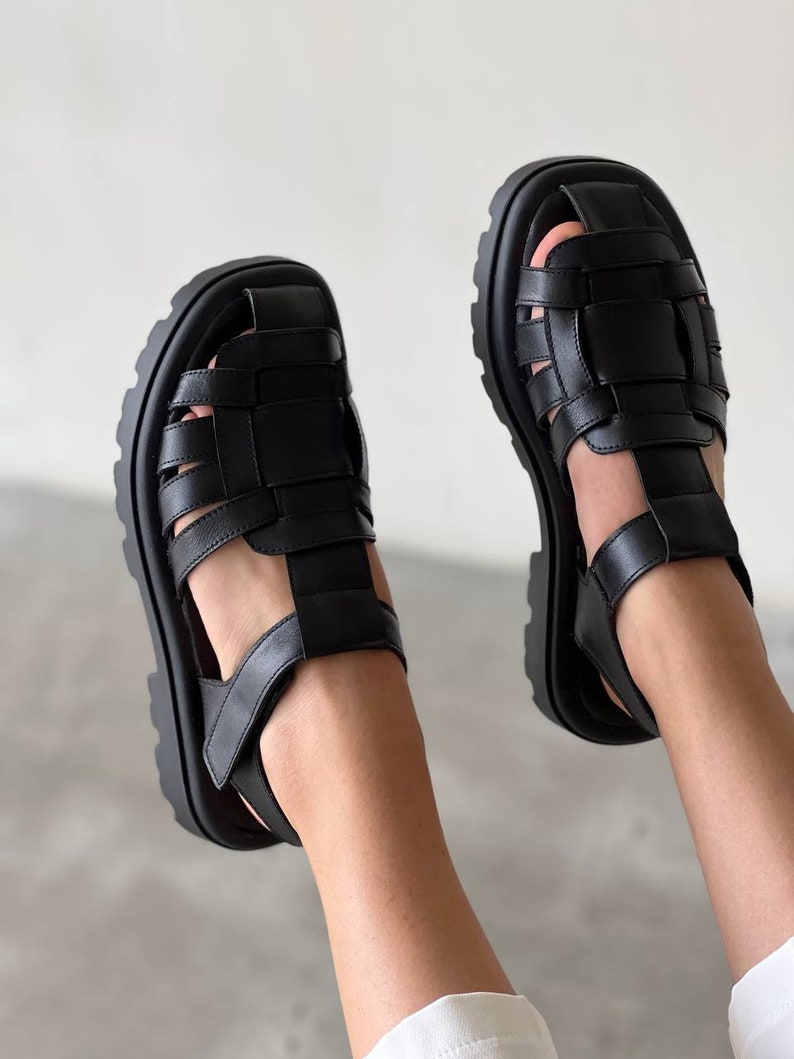 Greek sandals, Сlosed toe sandals, Fisherman sandals, Leather sandals women, Huarache sandals, Barefoot shoes, Boho sandals image 5