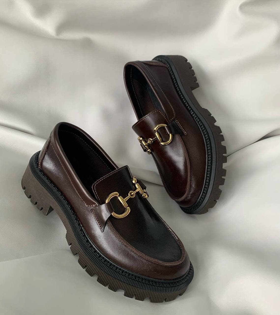 Ladies chunky shop loafers