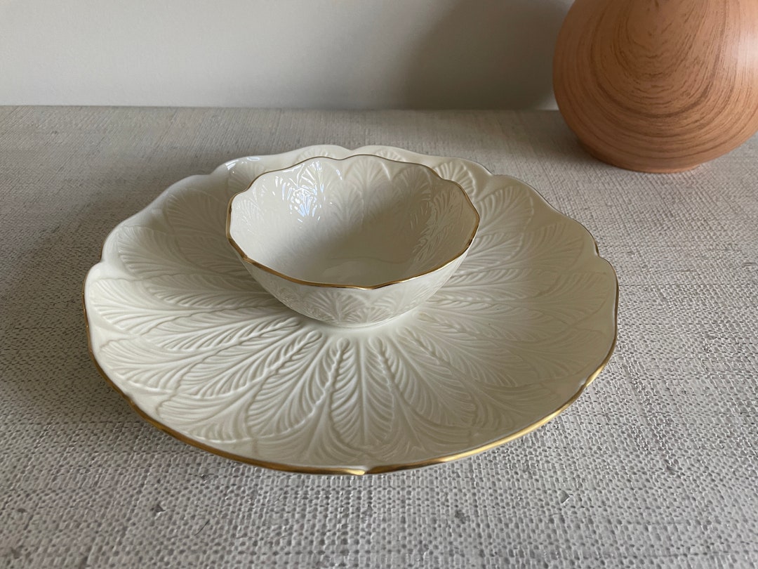Vintage Lenox Collection Chip Dip Dish Etsy