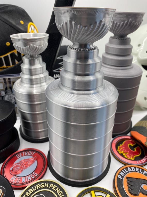 thumbnail image 2 of Set Of 3 Mini Stanley Cup Trophies – 3" Collectible Hockey Display For NHL Fans 2 of 3