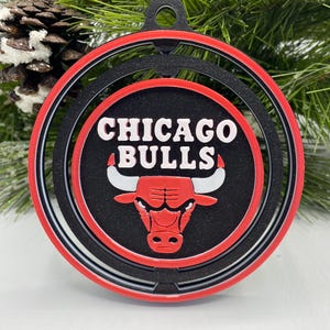 Chicago Bulls Spinning Christmas Ornament – NBA Holiday Décor for Tree & Fan Cave – Perfect Gift for Basketball Fans
