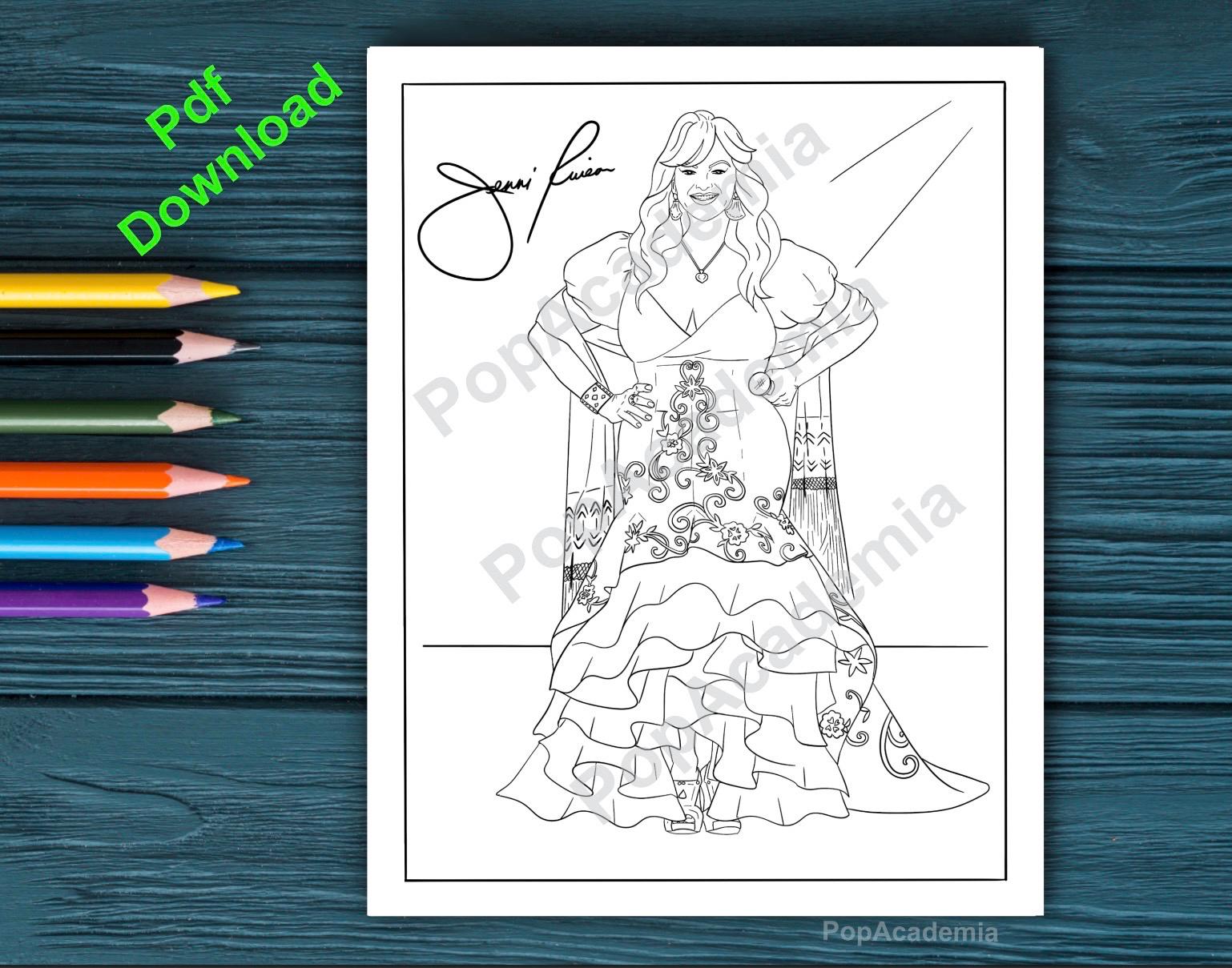 Jenni Rivera Inspired, 3 Coloring Pages, Printable Pdf/ 3 Páginas De ...