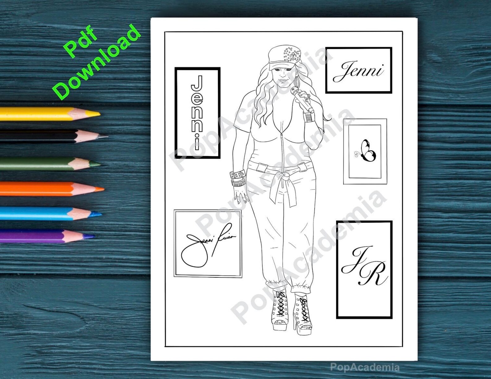 Jenni Rivera Inspired, 3 Coloring Pages, Printable Pdf/ 3 Páginas De ...