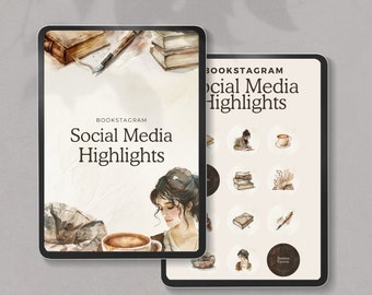 20 Book Aesthetic Social Media Instagram Story Highlights