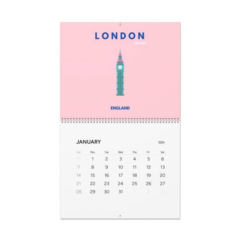 2025 Travel Calendar Preppy Travel Poster Calendar, Preppy City Poster