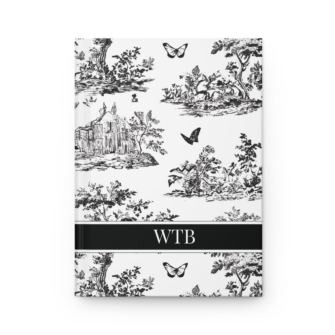 Black and White Personalized Toile De Jouy Journal! Toile Journal ...