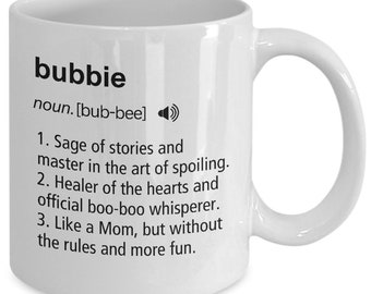 Bubbie Mug, Gift From Granddaughter, Promoted to Bubbie, Bubbie Gifts, Grandmother Mug, From Grandkids, Grandparents Gifts