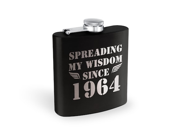 8oz Made in 1964 Aged to Perfection Stainless Steel Flask 8oz Made in 1964 Aged to Perfection Stainless Steel Flask