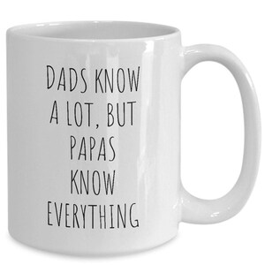 Papa Mug, Papa Cup, Cup For Papa, Father&#39;S Day Gifts For Papa, Gifts For Papa, Dad Knows But Papa, Appreciation Gifts
