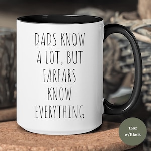 Farfar Mug, Farfar Cup, Cup For Farfar, Father&#39;S Day Gifts For Farfar, Gifts For Farfar, Dad Knows But Farfar, Appreciation Gifts, Dad Mug