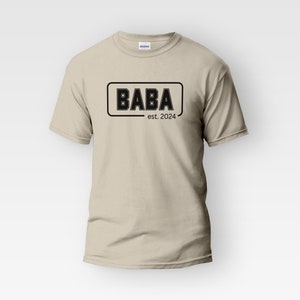 Baba Tshirt, Gifts For Baba, Baba est 2024, Custom Baba Shirt, First Time Baba Gift; First Time Baba, Shirt For Baba
