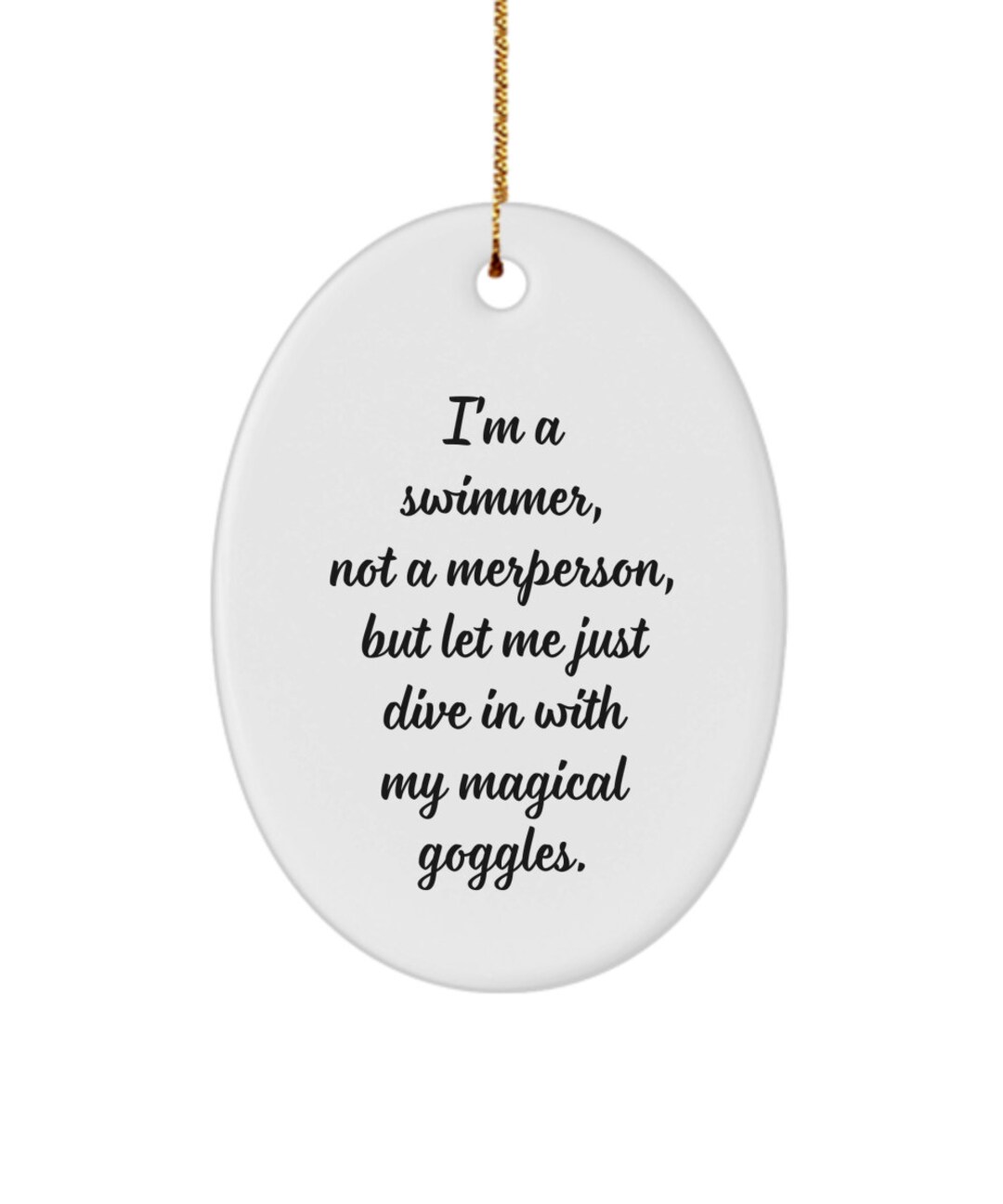 Swimmer Ornament Unique Gag Gift for Birthdays Anniversaries Christmas