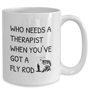 Fly fishing coffee mug, fly fishing cup, fly fishing dad, fly fishing gifts for dad, fly rod fishing cup, trout fishing mug, trout fishing