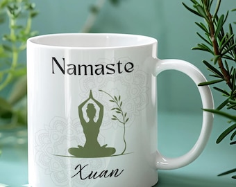 Personalized Namaste Yoga Mug: Custom Yogi Gift