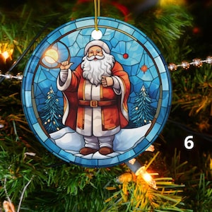Ceramic Santa Claus Ornament: Whimsical Christmas Tree Decoration