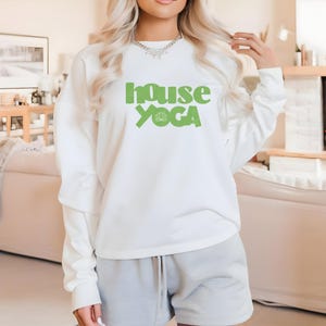 Yoga Long Sleeve Tee - House Yoga T-shirt for Yoga Lover Gift, Meditation Gift, Yoga Mom - Yoga Apparel