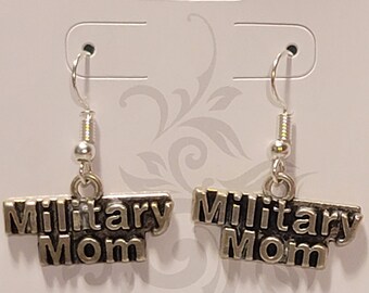 Military mom earrings
