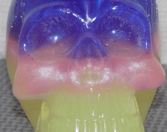 Glow in the dark resin skull